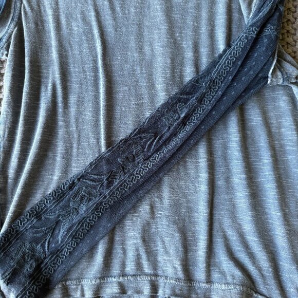 Free People Billie Jean Twofer Lace Sleeve Top in XS - Picture 5 of 7